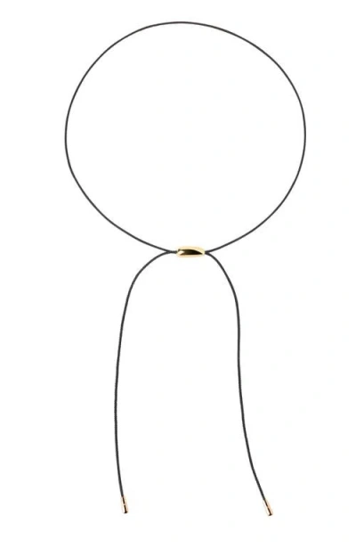Pdpaola Oslo Cord Necklace In Black