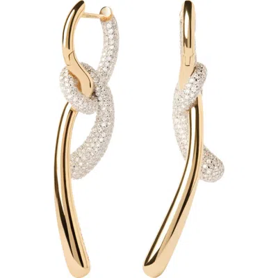 Pdpaola Women's Pave Twist Hoops In Gold