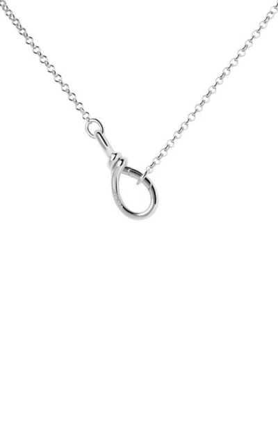 Pdpaola Stacker Clasp Chain Necklace In Silver