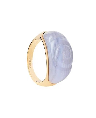 PDPAOLA WOMEN'S AGATE SHELL RING