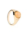 Pdpaola Aventurine Moon Ring In Yellow Aventurine