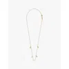 Pdpaola Womens Gold Bloom 18ct Yellow-gold Plated Sterling-silver And Cubic Zirconia Necklace In Gold