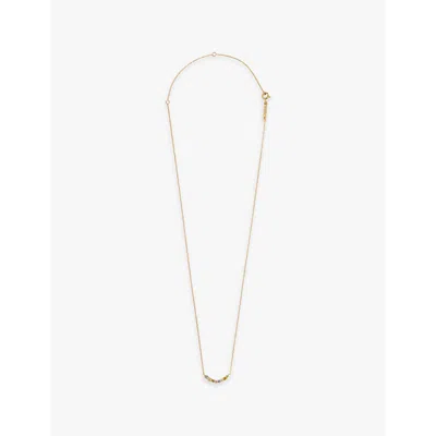 Pdpaola Womens Gold Rainbow 18ct Yellow-gold Plated Sterling-silver And Cubic Zirconia Necklace