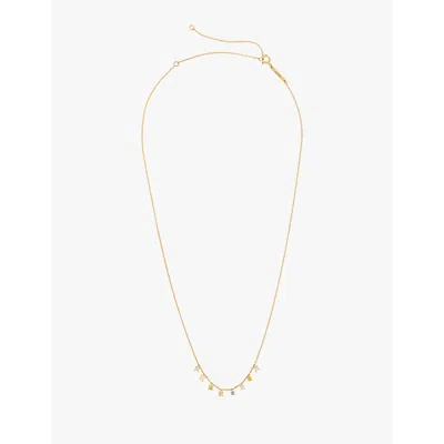 Pdpaola Womens Gold Rainbow Salsa Mini 18ct Yellow-gold Plated Sterling-silver And Zirconia Pendant