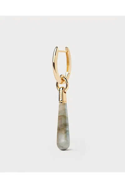 Pdpaola Women's Large Drop Pendant Earrings In Gold/labradorite In Multi
