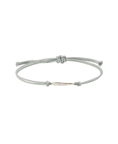 Pdpaola Nina Diamond Cord Bracelet In Light Blue