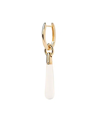 Pdpaola Women's Rock Crystal Large Jupiter Single Hoop In White/gold