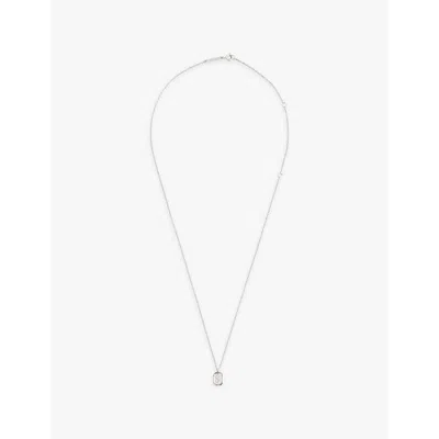 Pdpaola Womens Silver Mini Letter S Sterling-silver And Cubic Zirconia Pendant Necklace