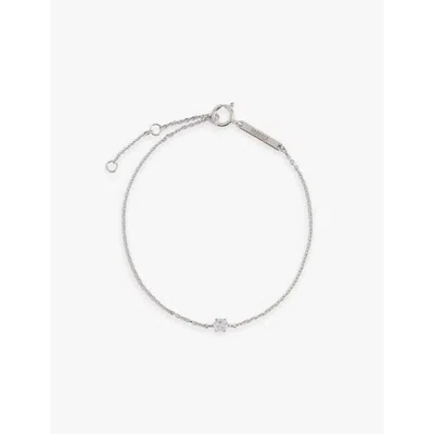 Pdpaola Womens Silver Solitary Sterling-silver And Cubic Zirconia Bracelet