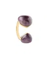 Pdpaola Gravity Stone Ring In Gold/purple