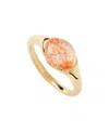 Pdpaola Sunstone Bay Ring In Gold/orange