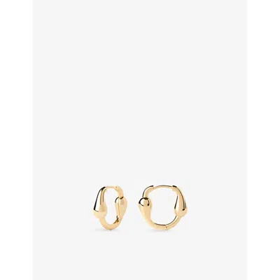 Pdpaola Womens  Cycle 18ct Yellow-gold Plated Sterling-silver Hoop Earrings