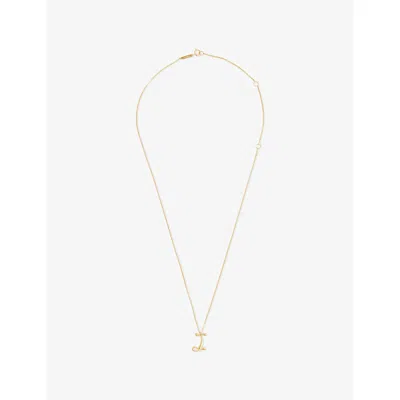 Pdpaola Womens Gold I Initial I 18ct Gold-plated 925 Sterling Silver Pendant Necklace