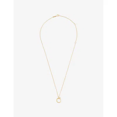 Pdpaola Womens  Initial O 18ct Gold-plated 925 Sterling Silver Pendant Necklace