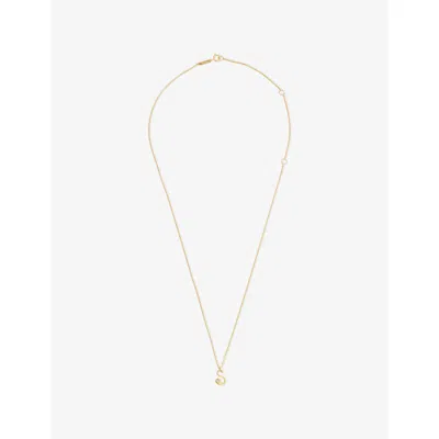 Pdpaola Womens Gold S Initial S 18ct Gold-plated 925 Sterling Silver Pendant Necklace