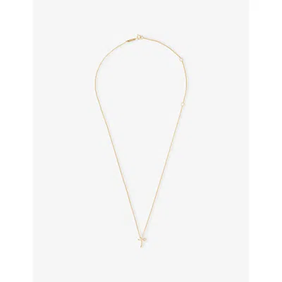 Pdpaola Womens Gold T Initial T 18ct Gold-plated 925 Sterling Silver Pendant Necklace