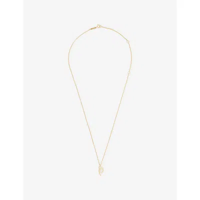 Pdpaola Womens Gold U Initial U 18ct Gold-plated 925 Sterling Silver Pendant Necklace