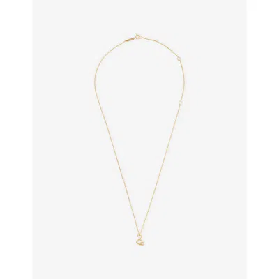 Pdpaola Womens  Initial Z 18ct Gold-plated 925 Sterling Silver Pendant Necklace