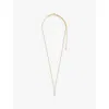 Pdpaola Womens Olga 18ct Yellow Gold-plated Sterling-silver And Cubic Zirconia Pendant Necklace In Gold