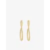 Pdpaola Womens Air 18ct Yellow-gold Plated Sterling-silver And Zirconia Hoop Earrings In Gold