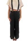Pdr Pantalone  With Straps In Black
