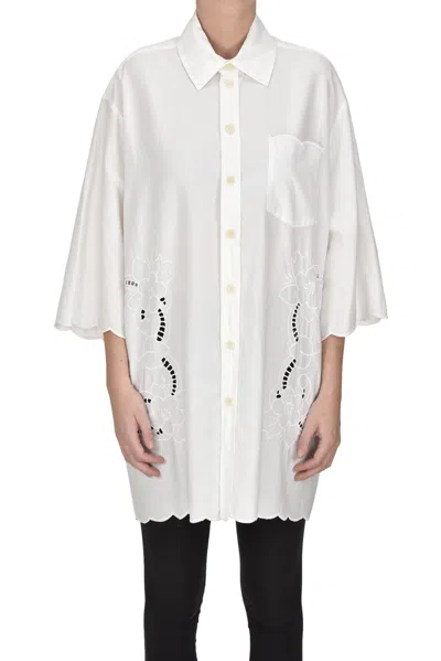 Pdr Phisique Du Role Cotton Maxi Shirt Dress In White