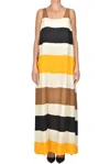 Pdr Phisique Du Role Maxi Stripes Dress In Multicoloured