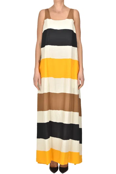 Pdr Phisique Du Role Maxi Stripes Dress In Multicoloured