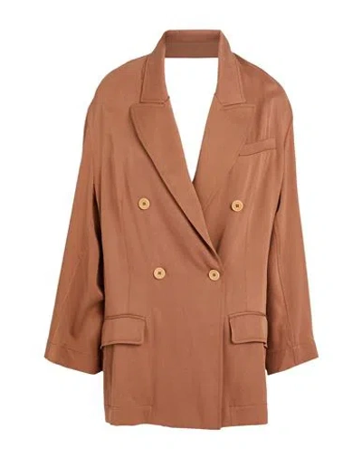 Pdr Phisique Du Role Woman Blazer Brown Size 2 Lyocell