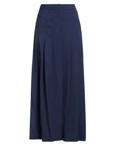 Pdr Phisique Du Role Woman Maxi Skirt Navy Size 1 Polyester, Virgin Wool, Elastane