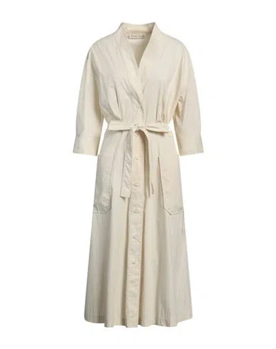 Pdr Phisique Du Role Woman Midi Dress Ivory Size 3 Cotton, Polyamide In White