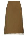 Pdr Phisique Du Role Woman Midi Skirt Military Green Size 2 Recycled Polyester, Virgin Wool, Elastan