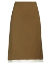 Pdr Phisique Du Role Woman Midi Skirt Military Green Size 2 Recycled Polyester, Virgin Wool, Elastan In Green