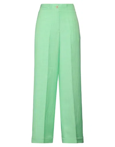 PDR PHISIQUE DU ROLE PDR PHISIQUE DU ROLE WOMAN PANTS LIGHT GREEN SIZE 1 LINEN, VISCOSE