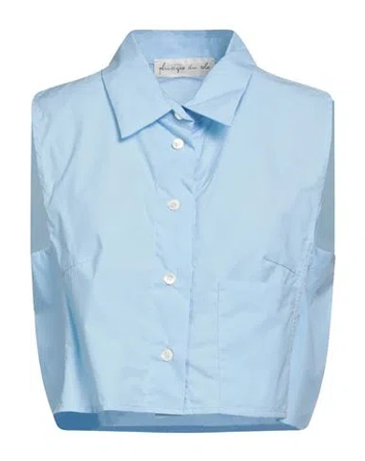 Pdr Phisique Du Role Woman Shirt Light Blue Size Onesize Cotton