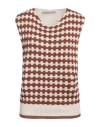 Pdr Phisique Du Role Woman Sweater Brown Size 2 Cotton In Brown