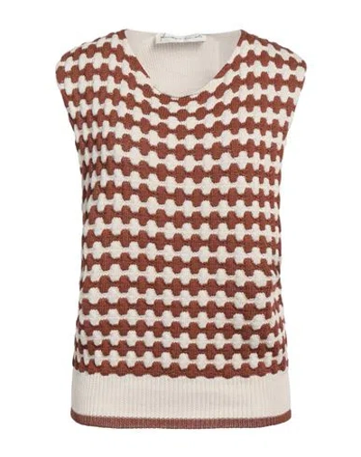 Pdr Phisique Du Role Woman Sweater Brown Size 2 Cotton