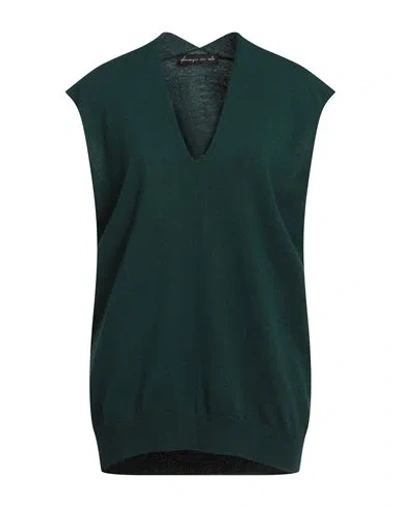 Pdr Phisique Du Role Woman Sweater Dark Green Size 2 Merino Wool, Cashmere