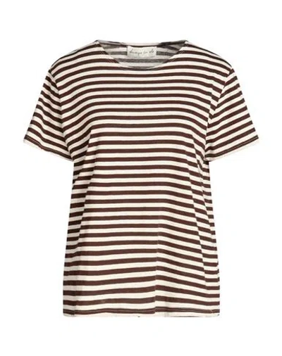 Pdr Phisique Du Role Woman T-shirt Cocoa Size 1 Cotton, Linen In Multi