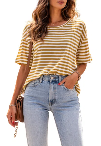 Pdr Women's Knit  Stripped In Yellow