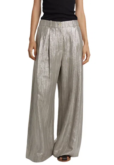 Pdr Women's Trousers  Lurex In Gray