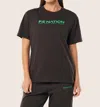 P.e Nation Aero Short Sleeve Tee In Caviar In Brown