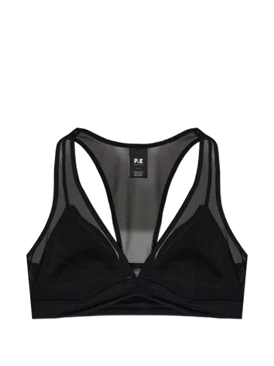 P.e Nation All Out Mesh-panelled Training Bra In Black