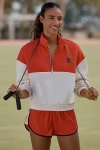 P.e Nation Centre Field Quarter Zip Pullover In White