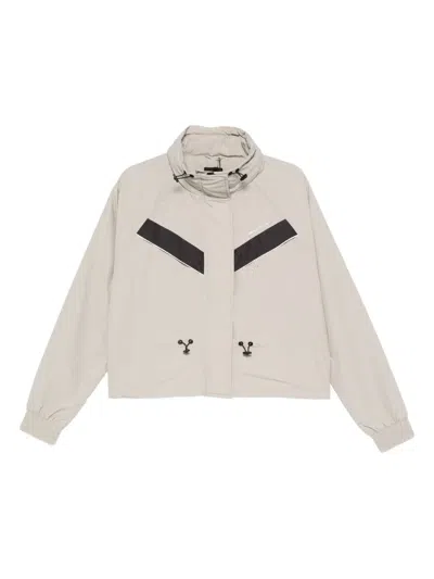 P.e Nation Chevron-detail Performance Jacket In Neutral