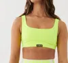P.E NATION CLUBHOUSE SPORTS BRA IN SAFETY YELLOW