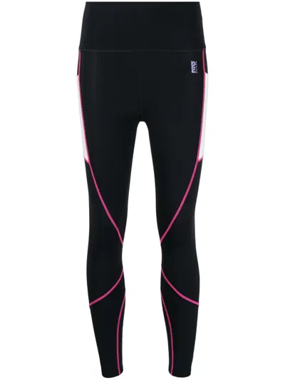 P.e Nation Contrast-stitching Leggings In Black