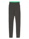 P.e Nation Contrast-trim Leggings In Gray