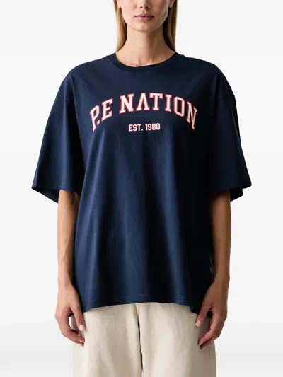 P.e Nation Core Logo-print T-shirt In Purple
