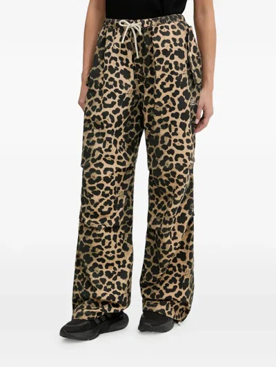 P.e Nation Discovery Leopard-print Trousers In Brown